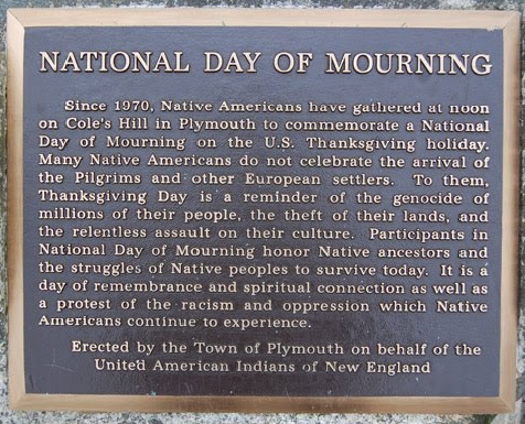 National Day of Mourning plaque Plymouth MA