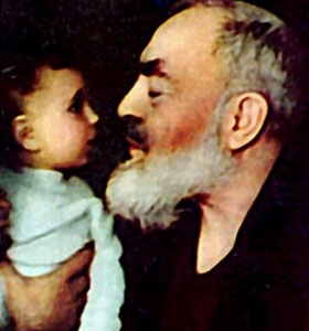 Padre Pio and baby