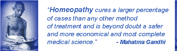 Mahatma Gandhi's quote on homeopathy