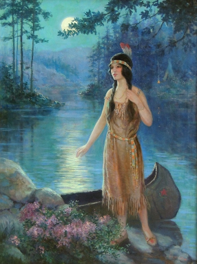 indian maiden by frank robert harper (1876-1948)