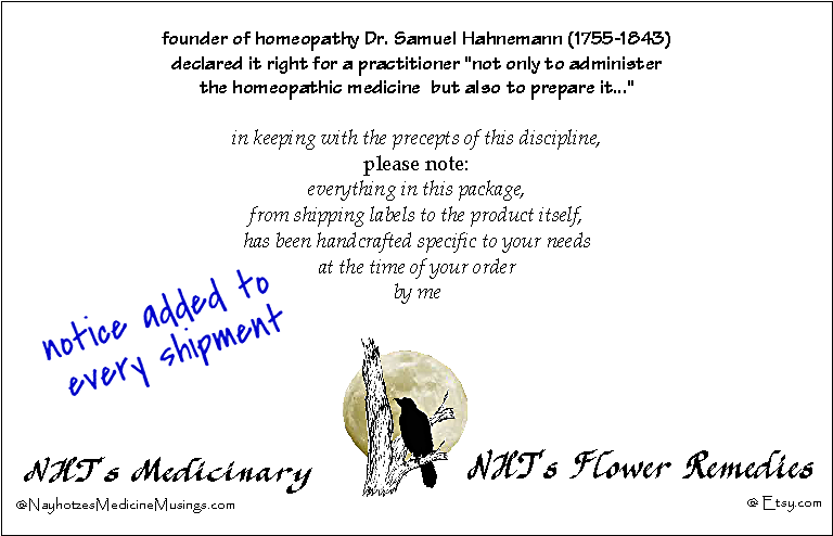 samuel hahnemann, homeopathy, NHT's Flower Remedies, NHT's Medicinary, Etsy