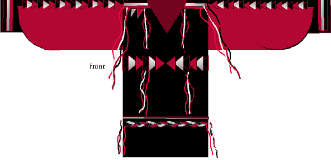 Nay_ho_tze Originals exclusive Warrior Ribbon Shirt, digital sketch, front view